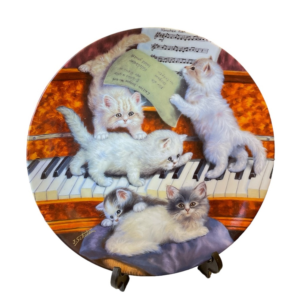 Making Music Litter Rascals Collectible Plate by Jurgen Scholz 1998